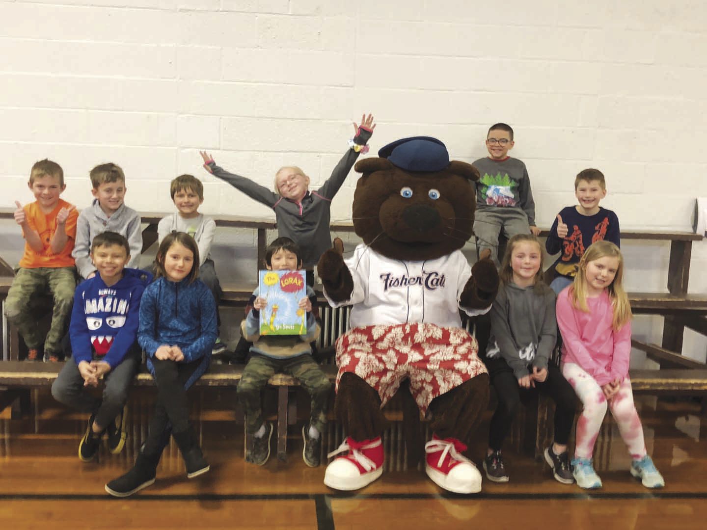 Fungo the Fisher Cat visits Moultonborough Central School